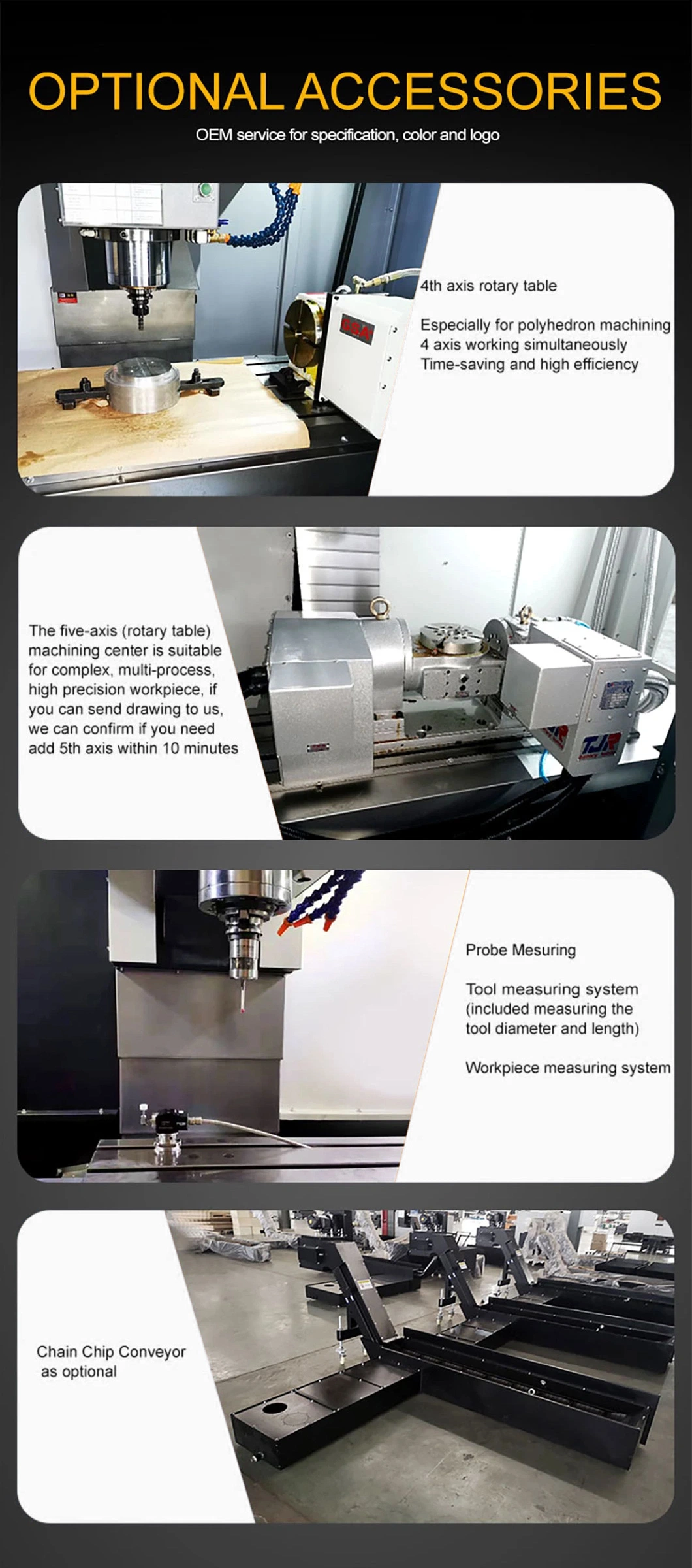 DV1166 3 Axis in Arm Type CNC Machining Center Vertical Machining Center Metal Processing Machinery Parts